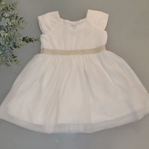 Childres Place White Velvet Tulle dress